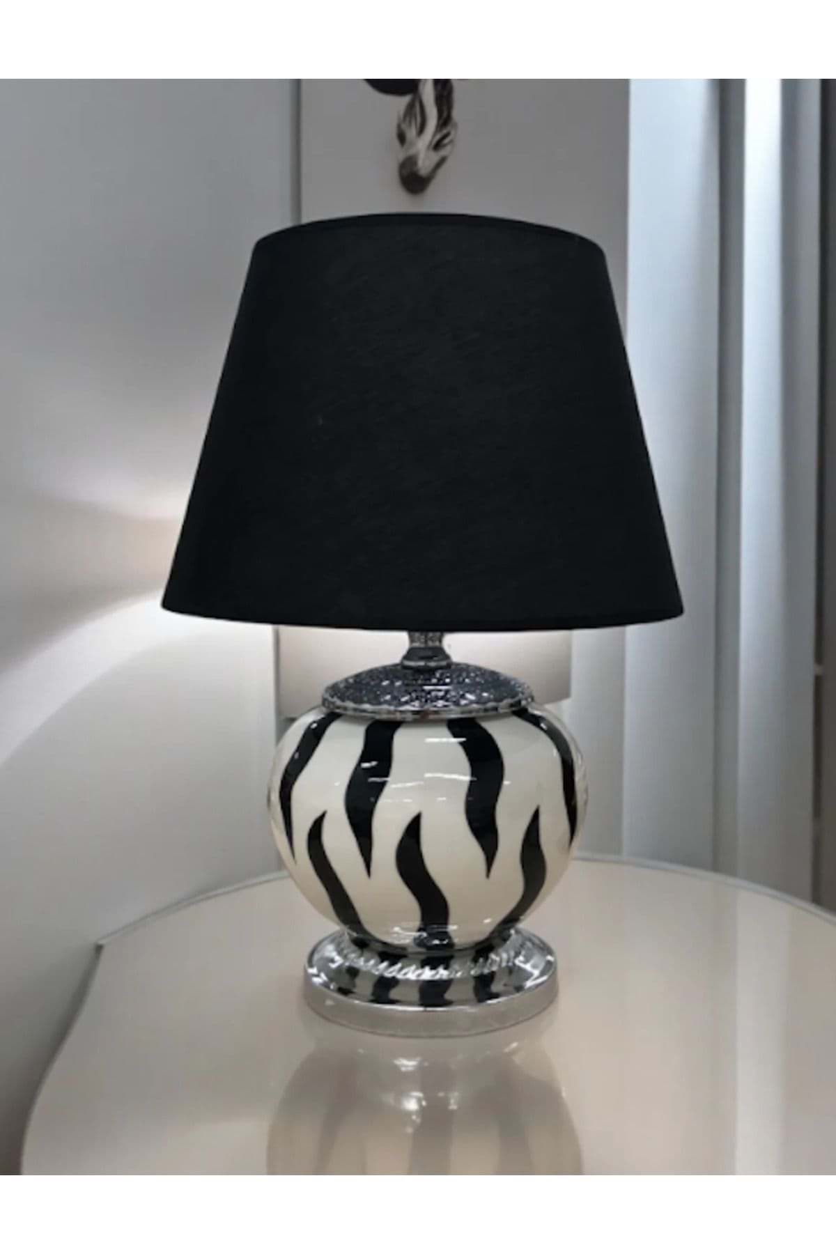 Dekoratif Seramik Tombik Küp Abajur resmi