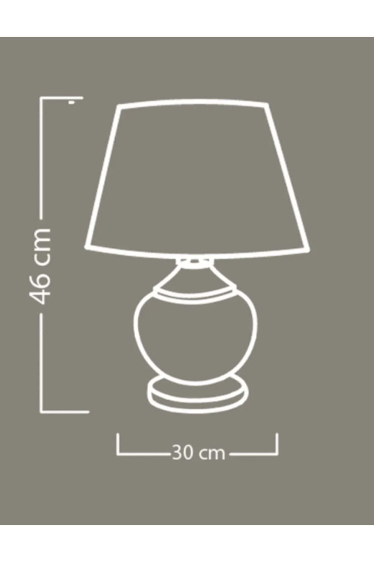 Dekoratif Seramik Tombik Küp Abajur resmi