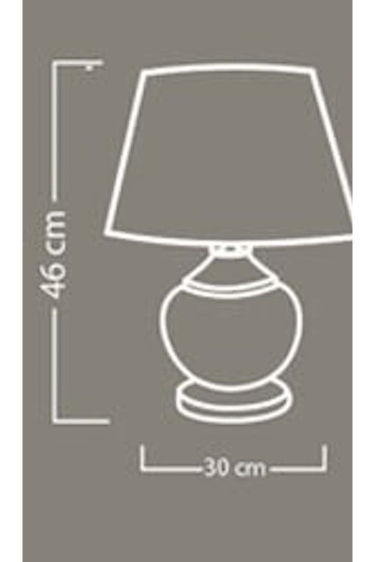 Dekoratif Seramik Tombik Küp Abajur resmi