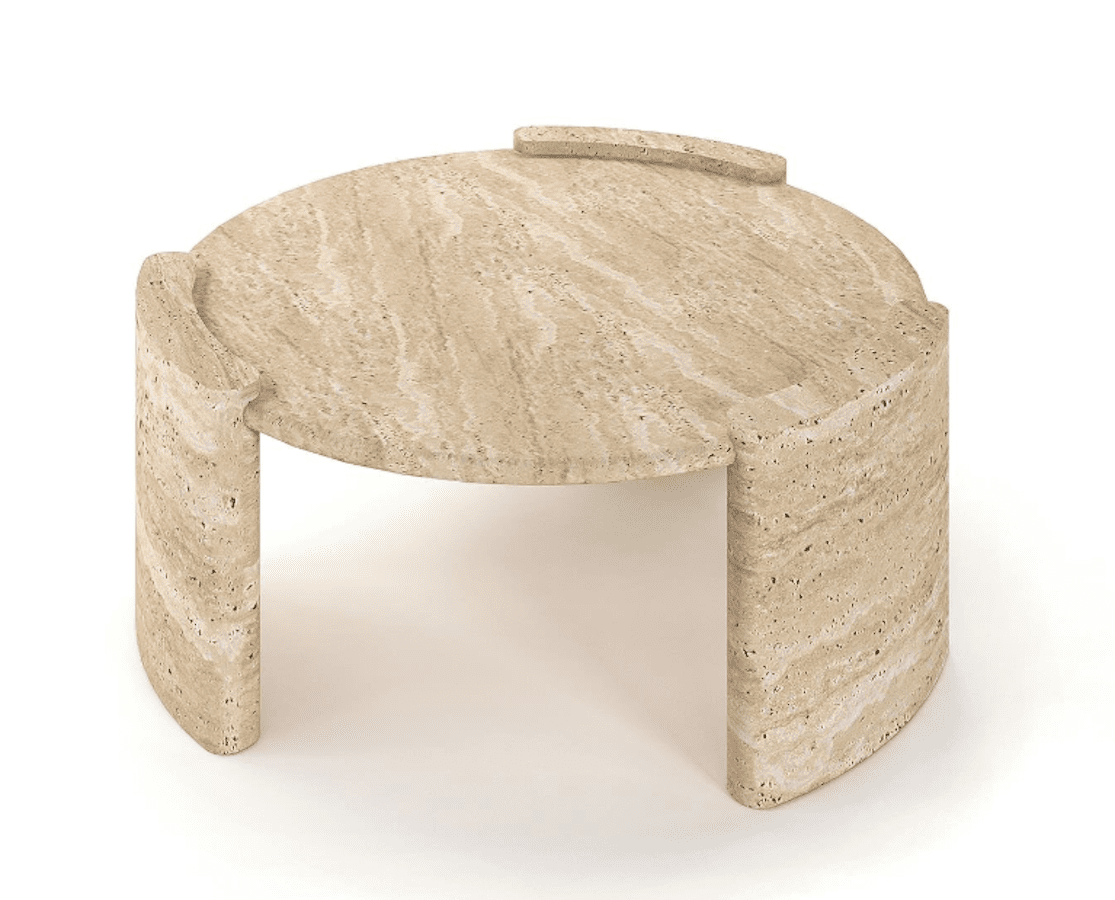 Alice -Traverten Mermer Orta Sehpa resmi