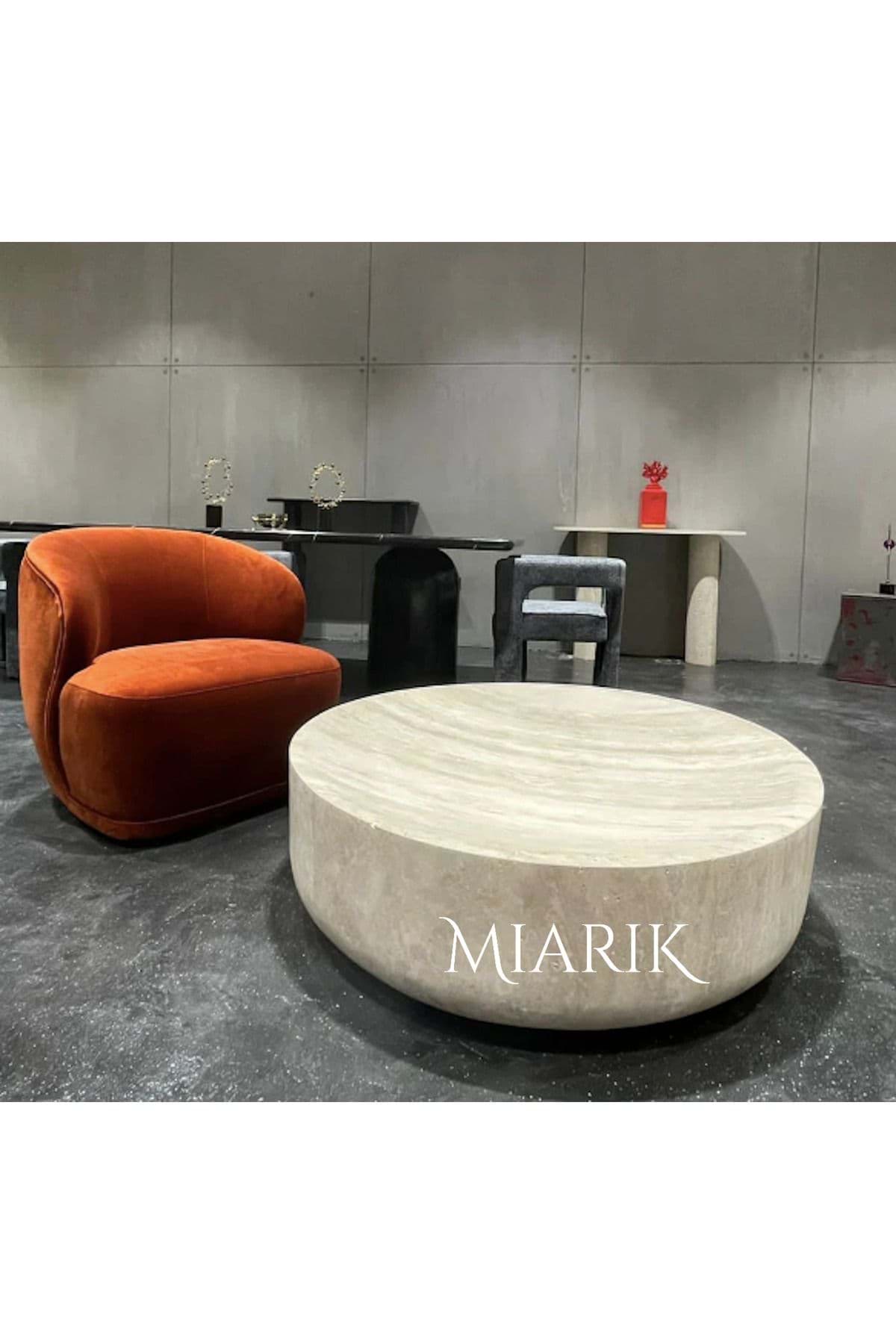 Mermer Silindir Sehpa resmi