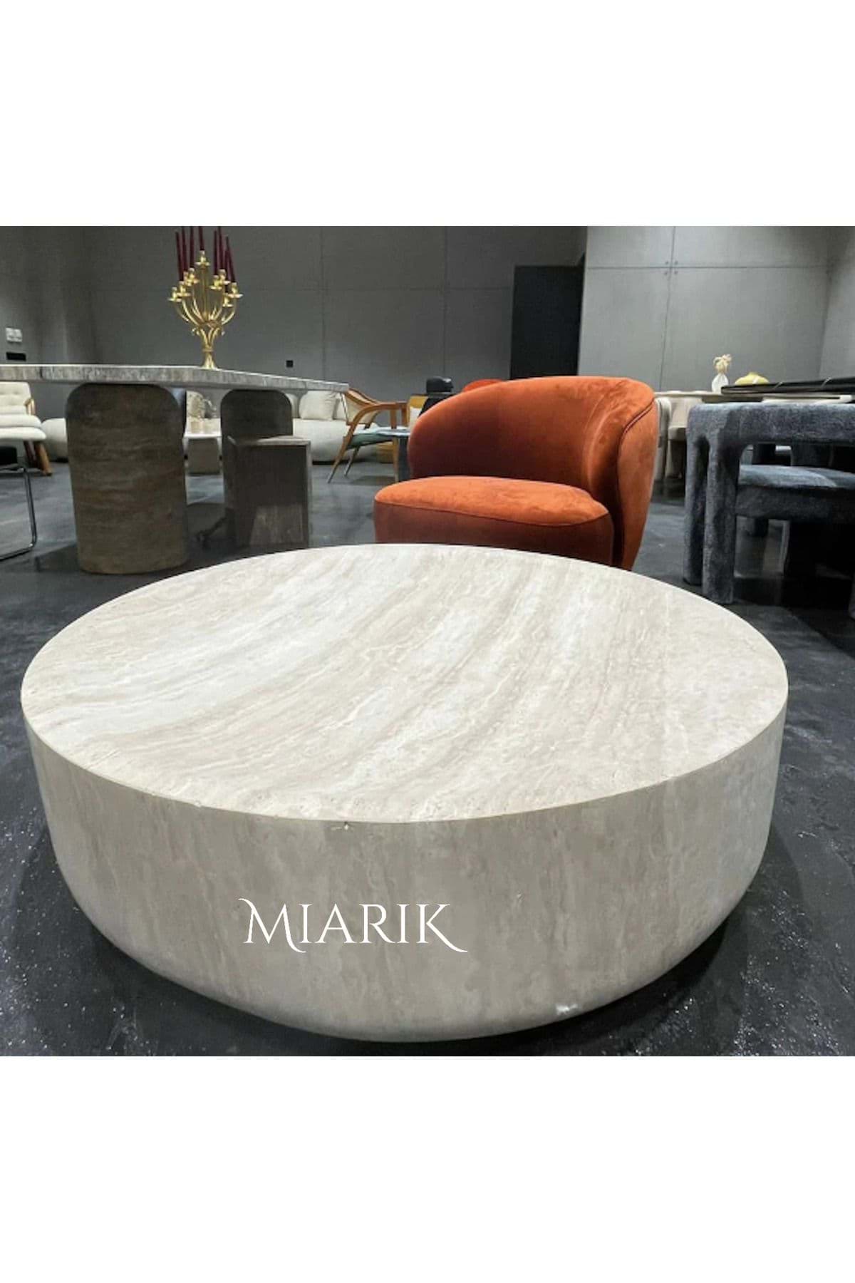 Mermer Silindir Sehpa resmi