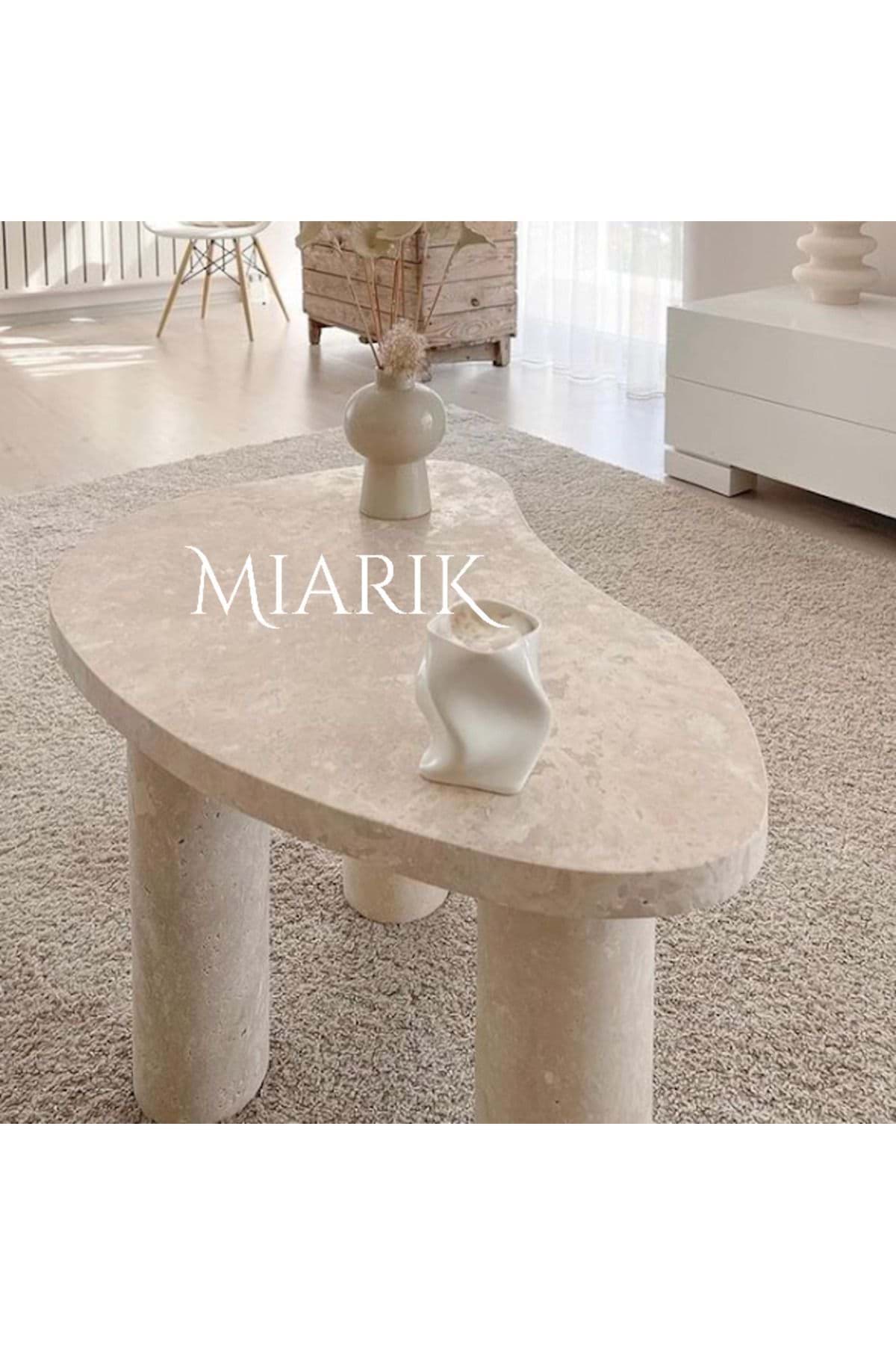 Traverten Fasulye Sehpa resmi