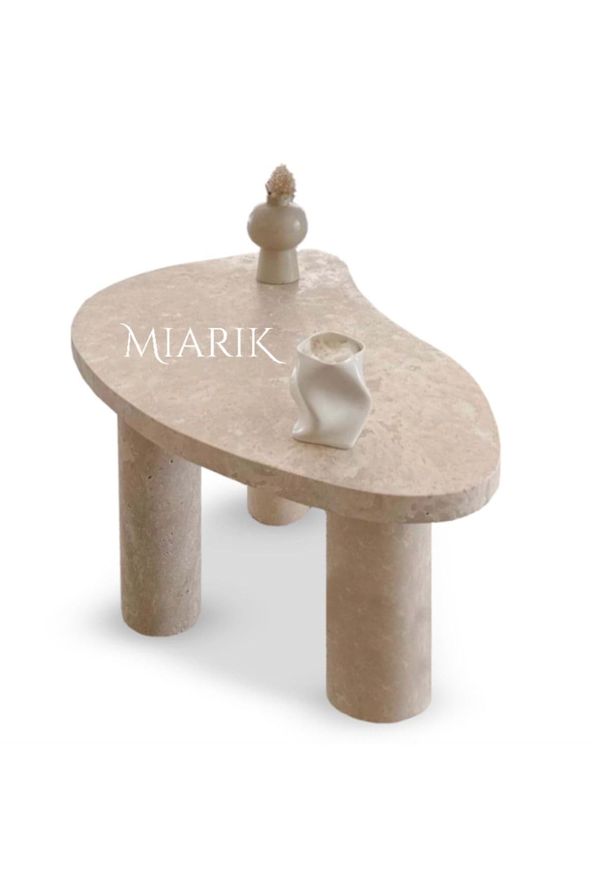 Traverten Fasulye Sehpa resmi